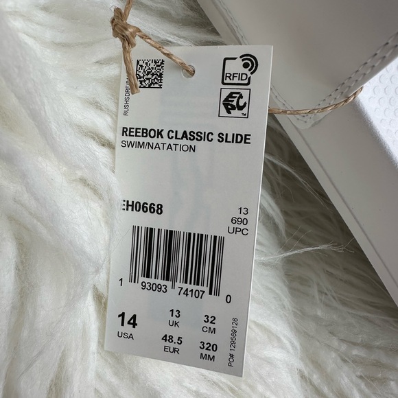 Reebok Men’s White Classic Slide Sandals - Picture 5 of 6